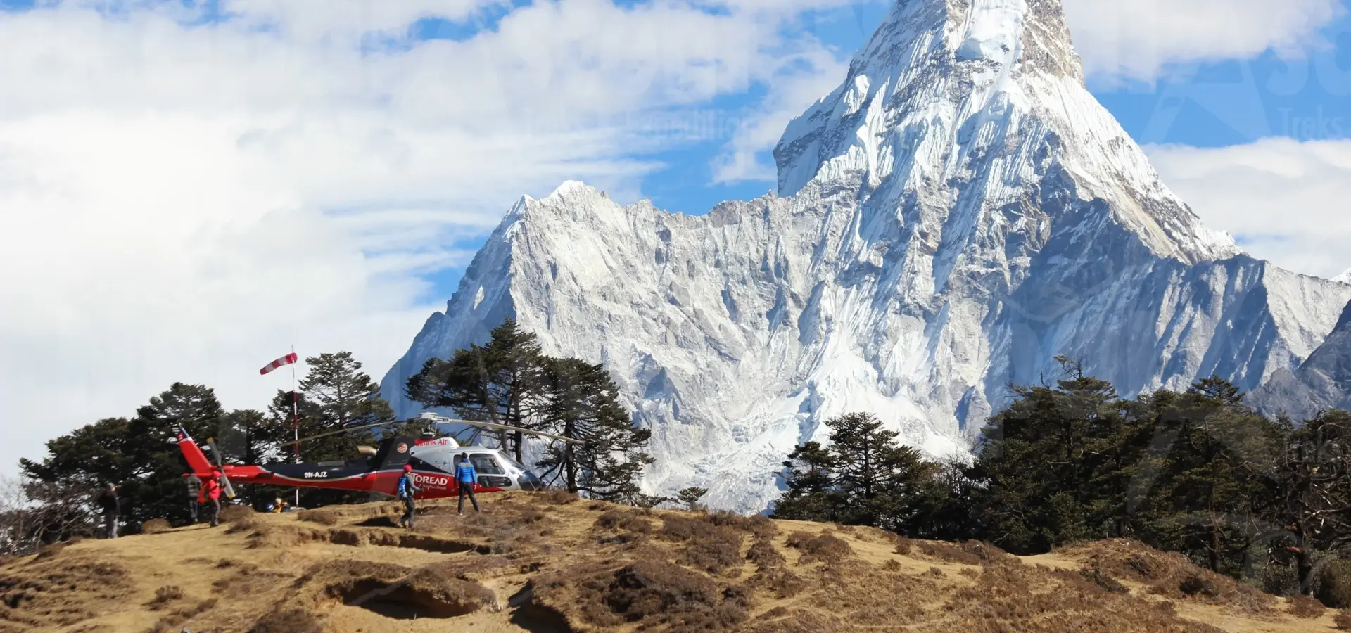 Vuelo en helicóptero sobre el Monte Everest en Nepal