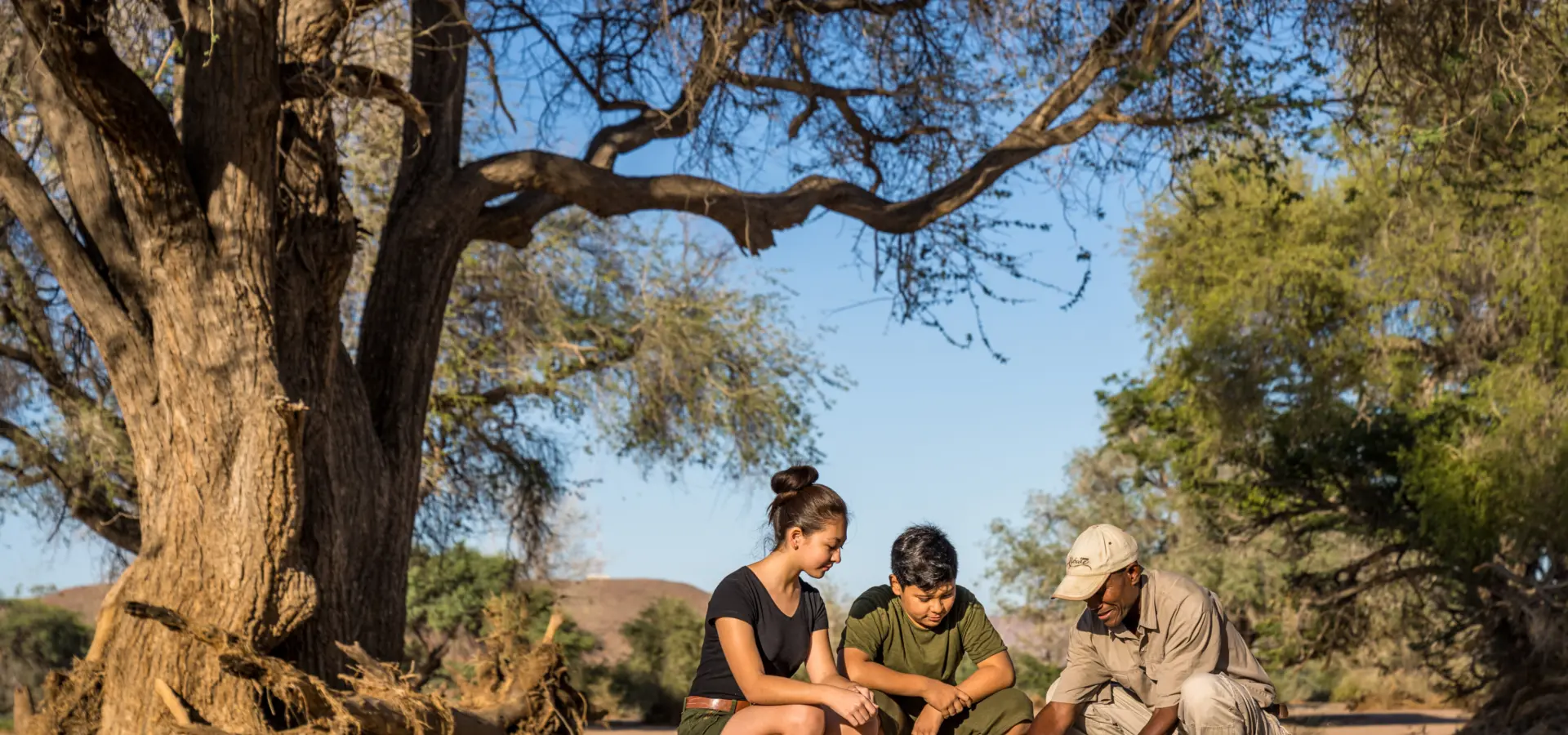 Niños en los campamentos de safari de Chiwani