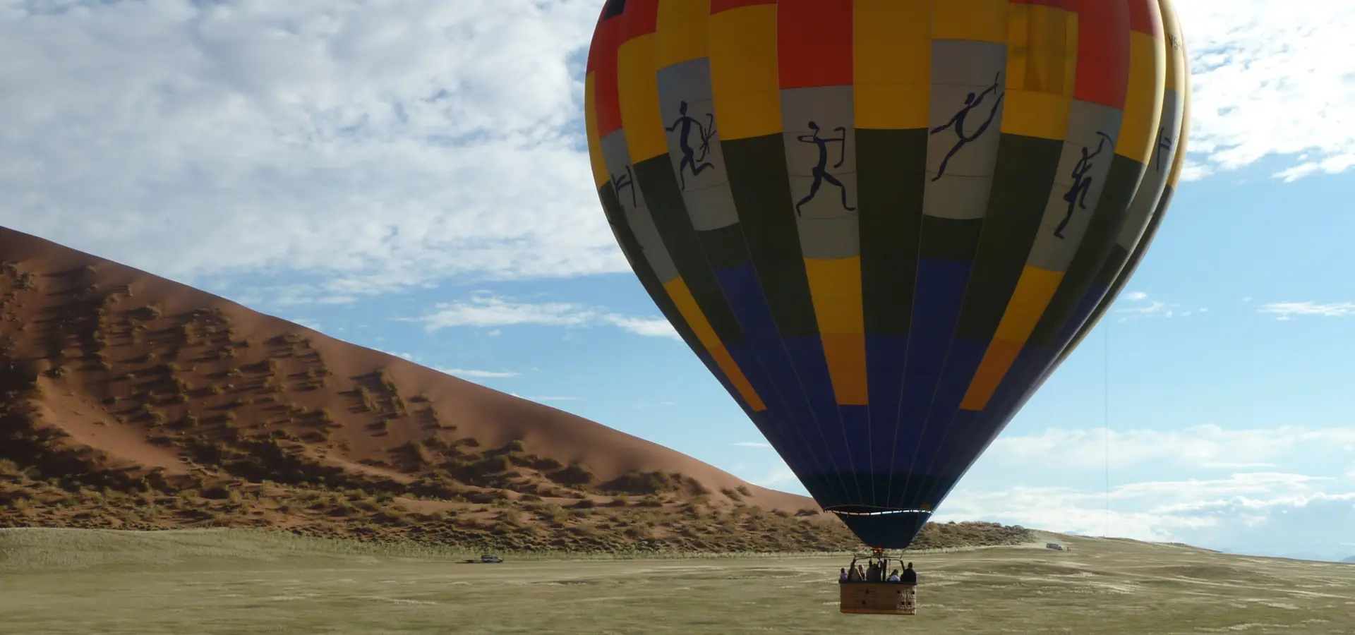 Balloon before landing