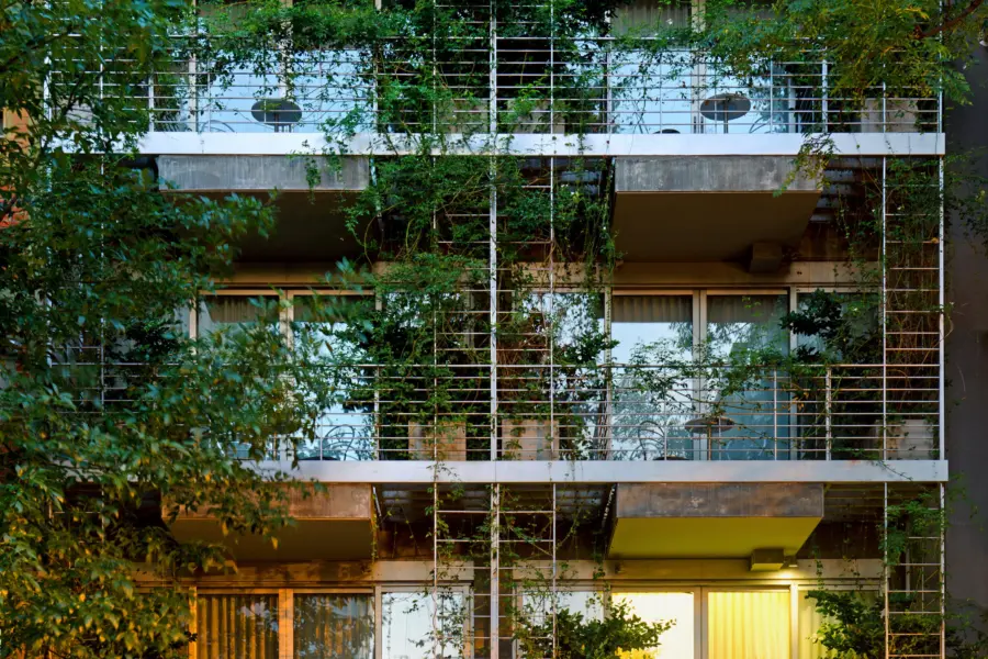 Fachada del hotel Palosanto